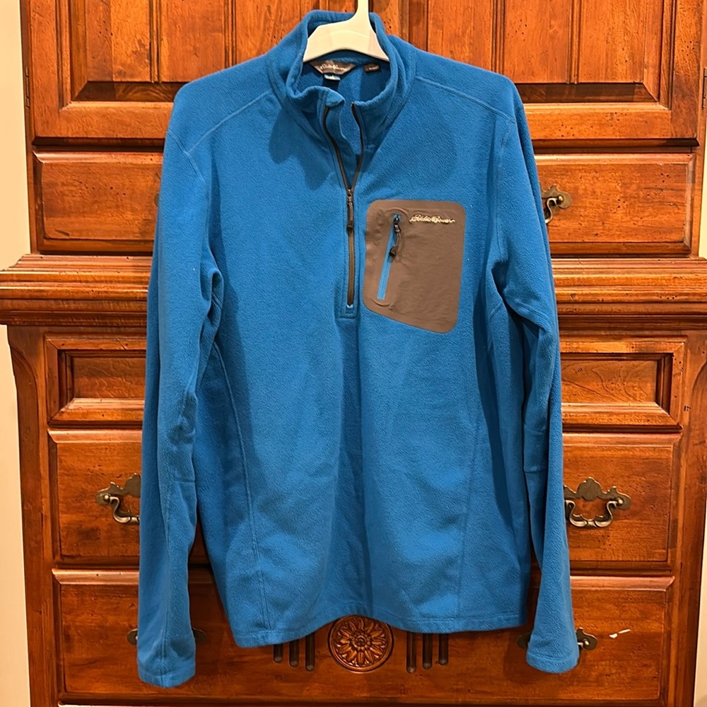 Eddie Bauer Polartec First Ascent Fleece Size Large Tall TL in Blue